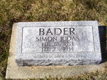 BADER, SIMON JUDAS - Jones County, Iowa | SIMON JUDAS BADER 