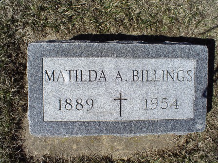 BILLINGS, MATILDA A - Jones County, Iowa | MATILDA A BILLINGS 