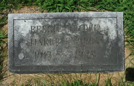 HAKER BROWN - KOPPES, BESSIE - Jones County, Iowa | BESSIE HAKER BROWN - KOPPES 