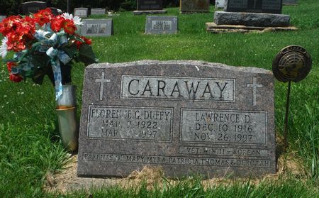 DUFFY CARAWAY, FLORENCE G - Jones County, Iowa | FLORENCE G DUFFY CARAWAY 