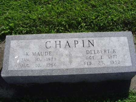 CHAPIN, K. MAUDE - Jones County, Iowa | K. MAUDE CHAPIN 