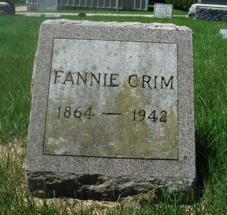 OESCHGER CRIM, FANNIE - Jones County, Iowa | FANNIE OESCHGER CRIM 