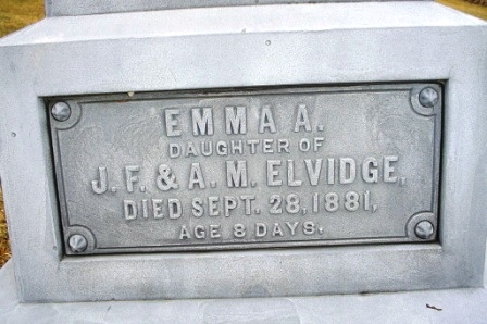 ELVIDGE, EMMA A - Jones County, Iowa | EMMA A ELVIDGE 