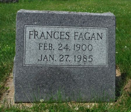 FAGAN, FRANCES - Jones County, Iowa | FRANCES FAGAN 