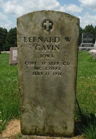 GAVIN, BERNARD W. - Jones County, Iowa | BERNARD W. GAVIN 
