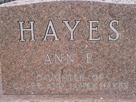 HAYES, ANN E - Jones County, Iowa | ANN E HAYES 