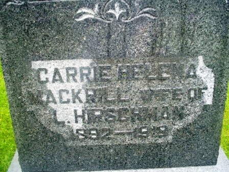 HIRSCHMAN, CARRIE HELENA - Jones County, Iowa | CARRIE HELENA HIRSCHMAN 