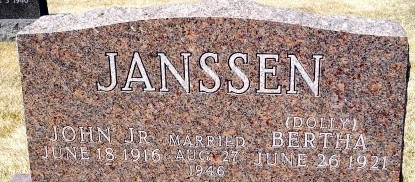 JANSSEN, JOHN JR. - Jones County, Iowa | JOHN JR. JANSSEN 