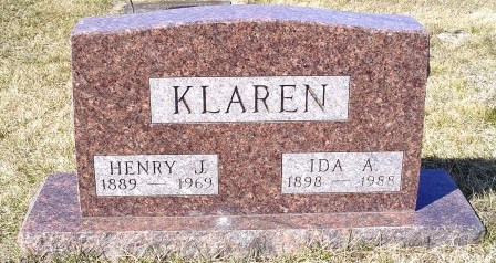 KLAREN, IDA A - Jones County, Iowa | IDA A KLAREN 