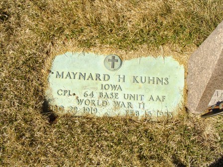 KUHNS, MAYNARD H - Jones County, Iowa | MAYNARD H KUHNS 
