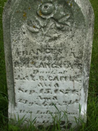 CAFFEE LANGSTAFF, FRANCES A. - Jones County, Iowa | FRANCES A. CAFFEE LANGSTAFF 