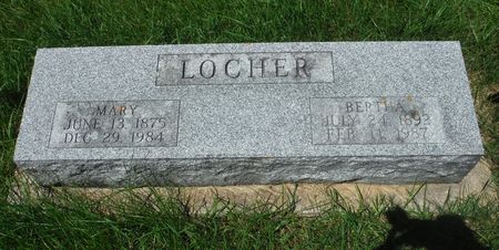 LOCHER, BERTHA - Jones County, Iowa | BERTHA LOCHER 