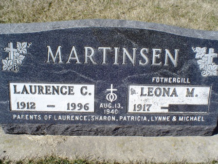 FOTHERGILL MARTINSEN, LEONA M - Jones County, Iowa | LEONA M FOTHERGILL MARTINSEN 