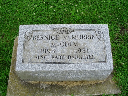 MCMURRIN MCCOLM, BERNICE - Jones County, Iowa | BERNICE MCMURRIN MCCOLM 