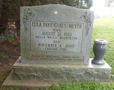 MEYER, ELLA FAYE - Jones County, Iowa | ELLA FAYE MEYER 