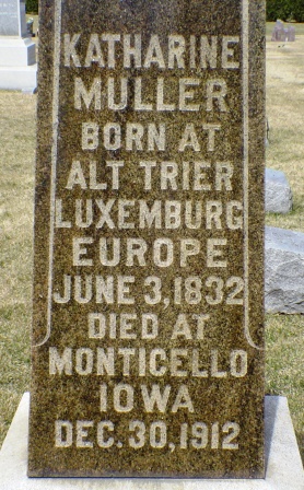 MULLER, KATHARINE - Jones County, Iowa | KATHARINE MULLER 