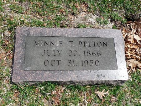 PELTON, MINNIE T. - Jones County, Iowa | MINNIE T. PELTON 