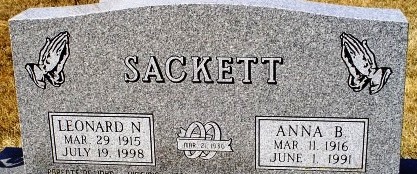 SACKETT, LEONARD N - Jones County, Iowa | LEONARD N SACKETT 