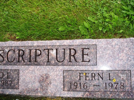 SCRIPTURE, FERN L - Jones County, Iowa | FERN L SCRIPTURE 