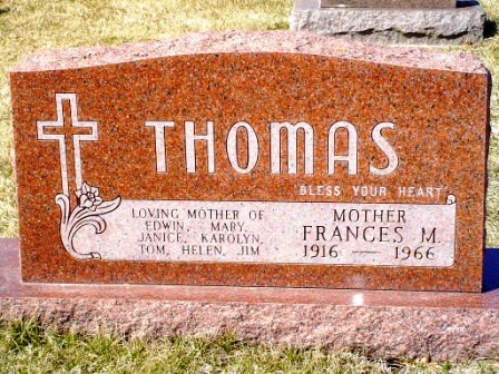 THOMAS, FRANCES M - Jones County, Iowa | FRANCES M THOMAS 