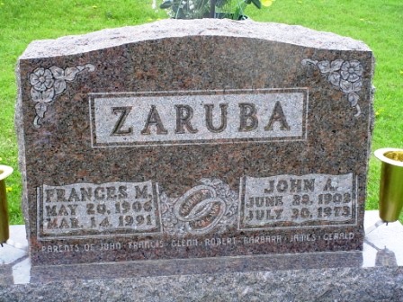 ZARUBA, FRANCES M - Jones County, Iowa | FRANCES M ZARUBA 