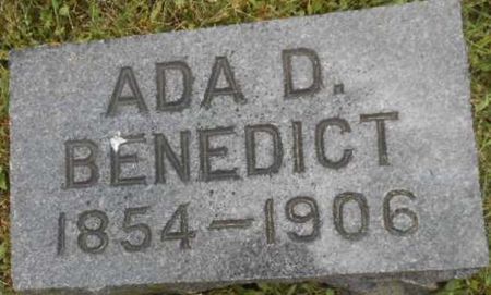 BENEDICT, ADA D. - Linn County, Iowa | ADA D. BENEDICT 