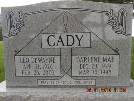 CADY, DARLENE MAE - Linn County, Iowa | DARLENE MAE CADY 