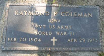 COLEMAN, RAYMOND P. - Linn County, Iowa | RAYMOND P. COLEMAN 