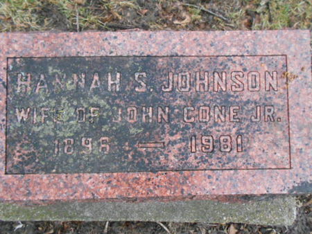 JOHNSON CONE, HANNAH S - Linn County, Iowa | HANNAH S JOHNSON CONE 