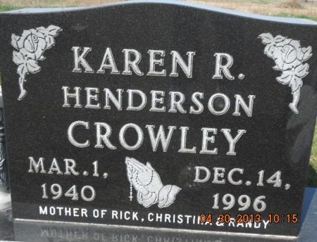 CROWLEY, KAREN RUBY - Linn County, Iowa | KAREN RUBY CROWLEY 