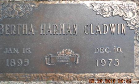 HARMAN GLADWIN, BERTHA - Linn County, Iowa | BERTHA HARMAN GLADWIN 