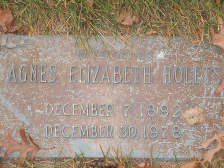 JANKO HOLETS, AGNES ELIZABETH - Linn County, Iowa | AGNES ELIZABETH JANKO HOLETS 