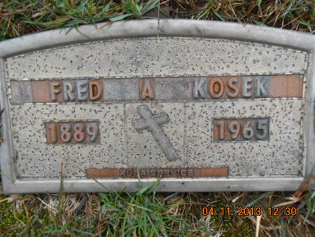 KOSEK, FRED ALOIS - Linn County, Iowa | FRED ALOIS KOSEK 