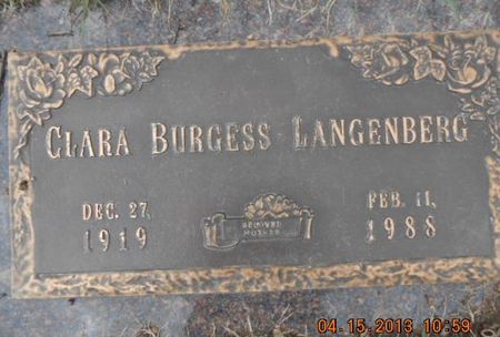 LANGENBERG, CLARA MARIE - Linn County, Iowa | CLARA MARIE LANGENBERG 