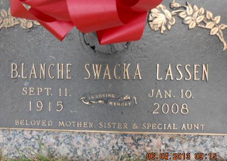 SWACKA LASSEN, BLANCHE - Linn County, Iowa | BLANCHE SWACKA LASSEN 