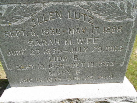 LUTZ, SARAH M - Linn County, Iowa | SARAH M LUTZ 