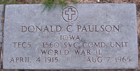 PAULSON, DONALD C. - Linn County, Iowa | DONALD C. PAULSON 