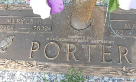 PORTER, MERYLE FRANKLIN - Linn County, Iowa | MERYLE FRANKLIN PORTER 