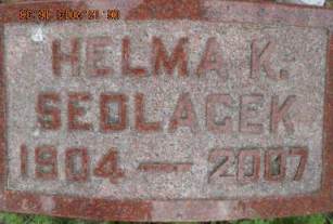 SEDLACEK, HELMA K. - Linn County, Iowa | HELMA K. SEDLACEK 