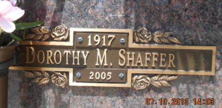 SHAFFER, DOROTHY M. - Linn County, Iowa | DOROTHY M. SHAFFER 