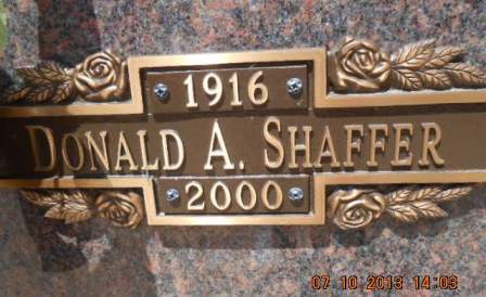 SHAFFER, DONALD A. - Linn County, Iowa | DONALD A. SHAFFER 