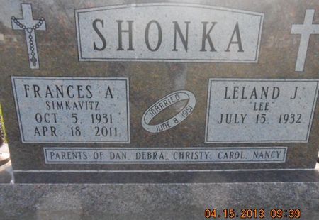 SHONKA, FRANCES ALICE - Linn County, Iowa | FRANCES ALICE SHONKA 