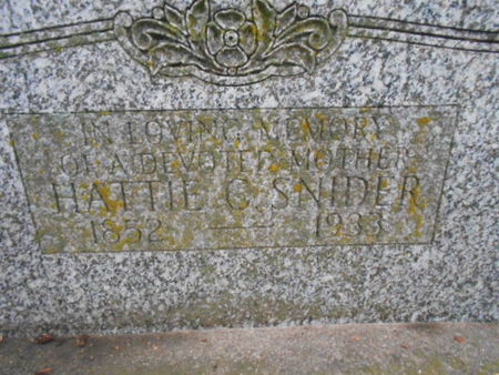 SNIDER, HATTIE C. - Linn County, Iowa | HATTIE C. SNIDER 