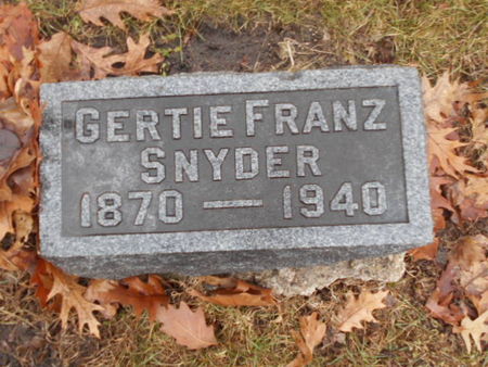 SNYDER, GERTRUDE 