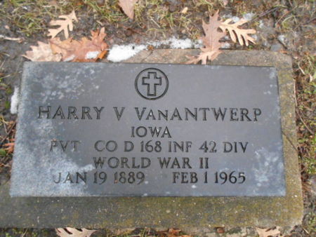 VANANTWERP, HARRY VERNON - Linn County, Iowa | HARRY VERNON VANANTWERP 