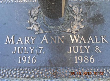 WAALK, MARY ANN - Linn County, Iowa | MARY ANN WAALK 
