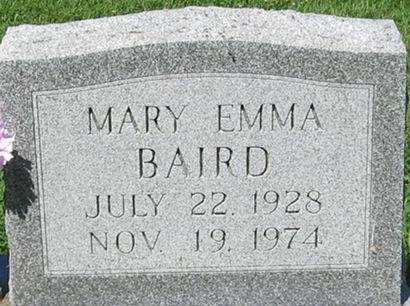 BAIRD, MARY EMMA - Louisa County, Iowa | MARY EMMA BAIRD 