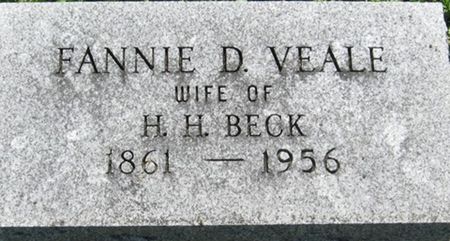 VEALE BECK, FANIE D. - Louisa County, Iowa | FANIE D. VEALE BECK 