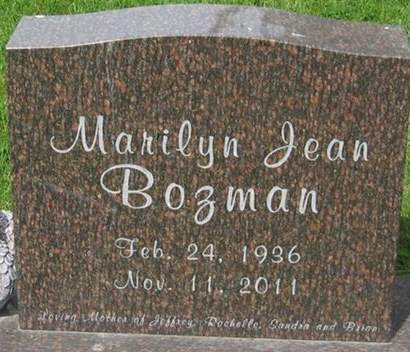 BOZMAN, MARILYN JEAN - Louisa County, Iowa | MARILYN JEAN BOZMAN 