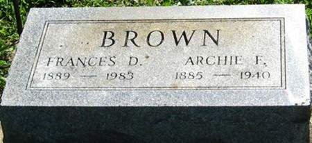 BROWN, FRANCES D. - Louisa County, Iowa | FRANCES D. BROWN 